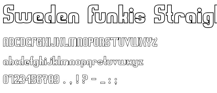 Sweden Funkis StraightOutlined font
